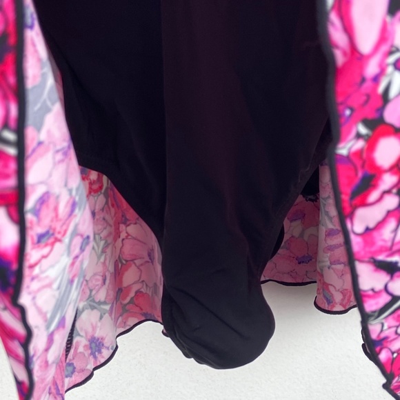 Fit 4 U V-Neck Babydoll Flyaway Swim Dress Pink - Picture 6 of 8